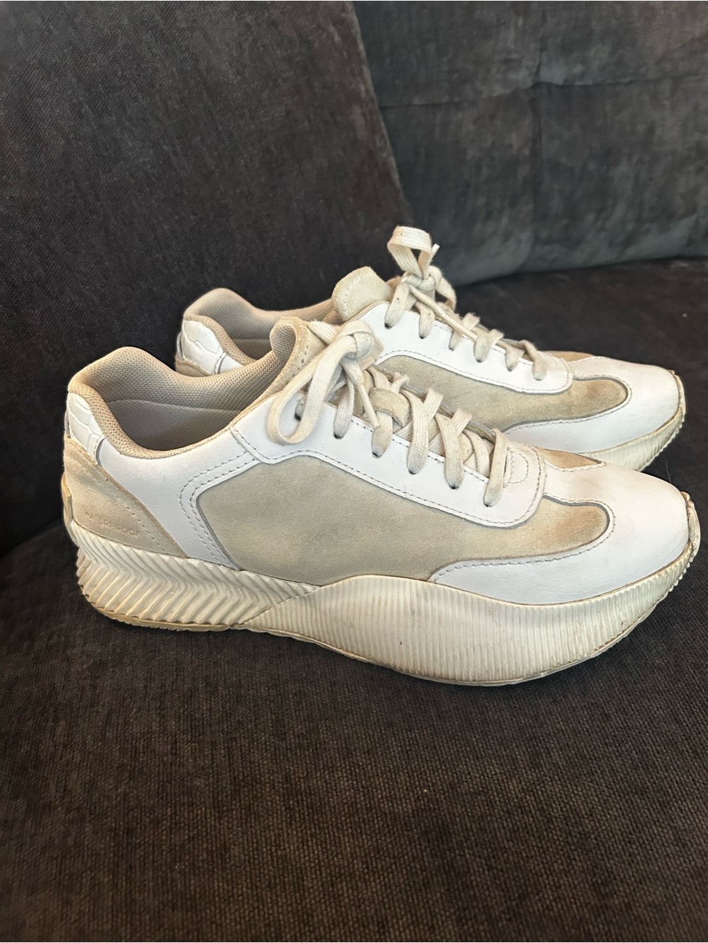 Women’s Sorel White and Beige Sneakers